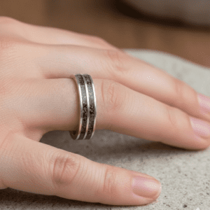 Ladies Ring - Double Inlay